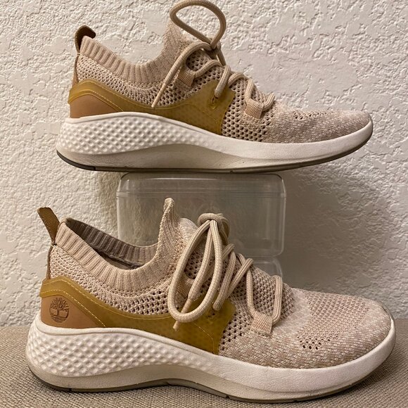 GUC Timberland Women Pink Flyroam Go Knit Chukka Running Walking Sneakers Size 7 - Picture 4 of 9